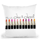 Loveandlipstick Throw Pillow By Alison Gordon