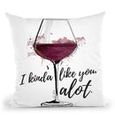 Wine Lover Throw Pillow By Alison Gordon