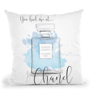 You Had Me At Chanel Blue Throw Pillow By Alison Gordon
