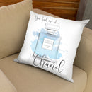 You Had Me At Chanel Blue Throw Pillow By Alison Gordon