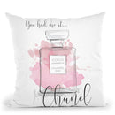 You Had Me At Chanel Pink Throw Pillow By Alison Gordon