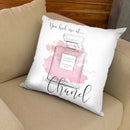 You Had Me At Chanel Pink Throw Pillow By Alison Gordon