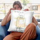 You Had Me At Chanel Yellow Throw Pillow By Alison Gordon