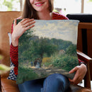 A Road In Louveciennes Throw Pillow By Auguste Renoir