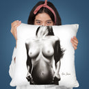 Nude Woman Charcoal Study 53 Throw Pillow By Ashvin Harrison