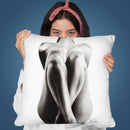 Nude Woman Charcoal Study 63 Throw Pillow By Ashvin Harrison