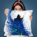 Teal Wave Dance Throw Pillow By Ashvin Harrison