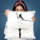 The White Swan Throw Pillow By Ashvin Harrison