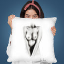 Nude Woman Charcoal Study 67 Throw Pillow By Ashvin Harrison