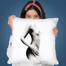 Nude Woman Charcoal Study 70 Throw Pillow By Ashvin Harrison