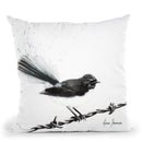 Coleraine Willy Wagtail Throw Pillow By Ashvin Harrison
