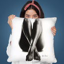 Nude Woman Charcoal Study 44 Throw Pillow By Ashvin Harrison