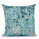 Global Blue Throw Pillow By Blakely Bering