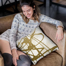 Gold & White 3 Throw Pillow By Blakely Bering