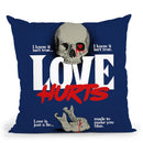 Love Hurts Throw Pillow By Butche Billy