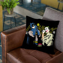 The Post-Punk Face-Off Throw Pillow By Butche Billy