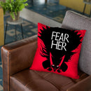 Fear Her Throw Pillow By Butche Billy
