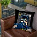 Post Punk Dark Squared Throw Pillow By Butche Billy