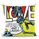 Breaks My Bones Throw Pillow By Butche Billy