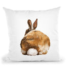Rabbit Butt Throw Pillow by Big Nose Work