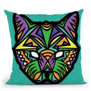 Cat-Sauvage Throw Pillow By Baro Sarre