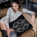 Vagues-Blanc-Noir Throw Pillow By Baro Sarre