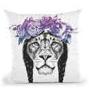 King Of Lions Throw Pillow By Balazs Solti