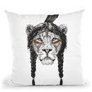 Warrior Lion Throw Pillow By Balazs Solti