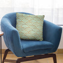 Copper Mint Japanese Seigaiha Wave Throw Pillow By Cat Coq
