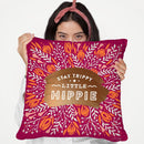Fuchsia Stay Trippy Little Hippie Throw Pillow By Cat Coq
