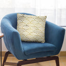 Gold Japanese Seigaiha Wave Throw Pillow By Cat Coq