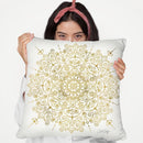 Gold Moroccan Mandala Throw Pillow By Cat Coq