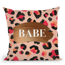 Hot Pink Babe Throw Pillow By Cat Coq