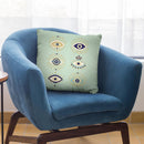 Mint Evil Eyes Throw Pillow By Cat Coq