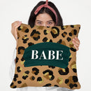 Neutral Gold Babe Throw Pillow By Cat Coq