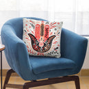 Red Hamsa Hand Throw Pillow By Cat Coq