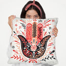 Red Hamsa Hand Throw Pillow By Cat Coq