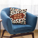Red Stay Wild Throw Pillow By Cat Coq