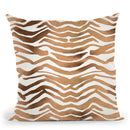 Rose Gold Zebra Print Square Throw Pillow By Cat Coq