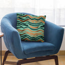 Sage Copper Zebra Print Throw Pillow By Cat Coq