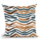 Sage Copper Zebra Print Transparent Throw Pillow By Cat Coq