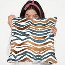 Sage Copper Zebra Print Transparent Throw Pillow By Cat Coq