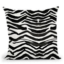 Black Zebra Print Throw Pillow By Cat Coq