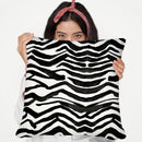Black Zebra Print Throw Pillow By Cat Coq