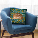 Teal Stay Trippy Little Hippie Throw Pillow By Cat Coq