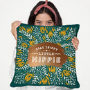 Teal Stay Trippy Little Hippie Throw Pillow By Cat Coq