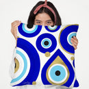 White Evileyecharms Artprint Throw Pillow By Cat Coq