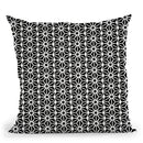 White On Black Asanoha Pattern Throw Pillow By Cat Coq