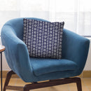 White On Navy Asanoha Pattern Throw Pillow By Cat Coq