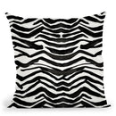 Black Zebra Print Square Throw Pillow By Cat Coq